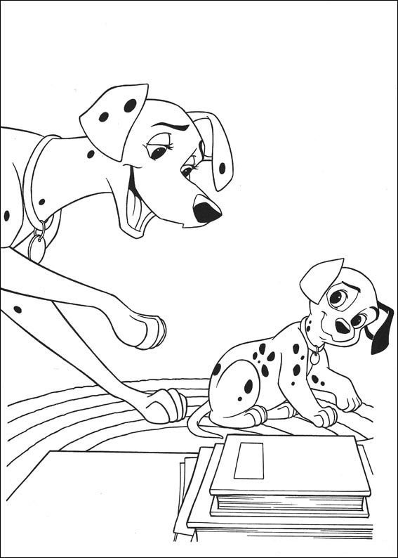 Plansa de colorat cu 102 Dalmatieni 34 51